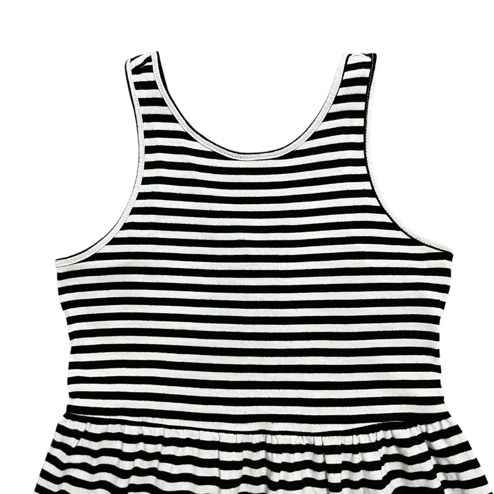 Old Navy S (6-7) Black and White Striped Tank Dress